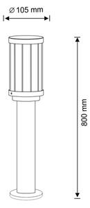 Λάμπα εξωτερικού χώρου FIORD 1xE27/10W/230V IP44