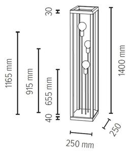 Spot-Light 51524374 - Επιδαπέδια λάμπα KAGO 3xE27/60W/230V ματ δρυς