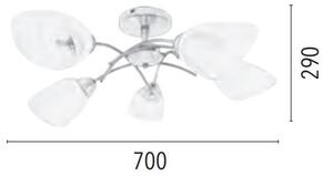 Spot-Light 8141511 - Συνδεδεμένο πολύφωτο VILETTA 5xE27/60W/230V