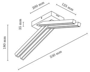 Spot-Light 2246474 - Συνδεδεμένο πολύφωτο LED LINUS 4xLED/4,5W/230V ματ δρυς