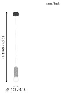 Eglo 39831 - Πολύφωτο σε σχοινί GIACONECCHIA 1xE27/40W/230V