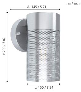 Eglo 98741 - Φως τοίχου εξωτερικού χώρου FANTECOLO 1xE27/28W/230V