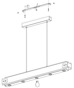 Eglo 43468 - Πολύφωτο σε σχοινί LAYHAM 5xE27/60W/230V