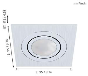 Eglo 98637 - ΣΕΤ 3xLED Χωνευτό φως AREITIO 3xGU10/5W/230V