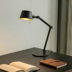 Lucande Επιτραπέζια λάμπα Silka, 93 cm, μαύρη, ρυθμιζόμενη, E27, Μαύρο, Μελέτη / Γραφείο, Μέταλλο, σύγχρονο