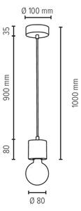 Spot-Light 7069176 - Πολύφωτο σε σχοινί TRONGO ROUND 1xE27/60W/230V