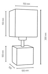 Spot-Light 7199174 - Επιτραπέζια λάμπα TRONGO SQUARE 1xE27/25W/230V