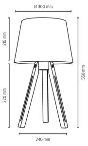 Spot-Light 6111004 - Επιτραπέζια λάμπα TRIPOD 1xE27/40W/230V