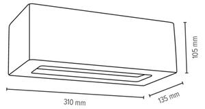 Spot-Light 8971137 - Φως τοίχου BLOCK 1xE27/40W/230V