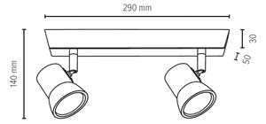 Spot-Light 2434274 - Φως σποτ LED VENLA 2xGU10/5W/230V