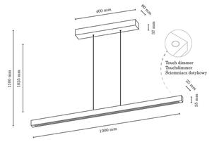 Spot-Light 1509674 - Πολύφωτο dimmer LED σε σχοινί SMAL LED/15W/230V