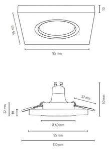 Spot-Light 2515174 - Χωνευτό Φωτιστικό LED VITAR 1xGU10/5W/230V