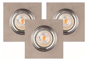 Spot-Light 2515336 - ΣΕΤ 3x Χωνευτό Φωτιστικό LED VITAR 1xGU10/5W/230V τσιμέντο