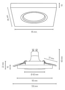 Spot-Light 2515374 - ΣΕΤ 3x Χωνευτό Φωτιστικό LED VITAR 1xGU10/5W/230V