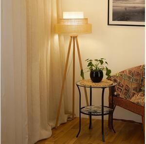 Brilagi - Επιδαπέδιο φωτιστικό CEDAR LUNETA 1xE27/15W/230V μπεζ/καφέ/κρεμ