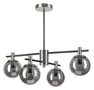 Κρεμαστό φωτιστικό LILOU 4xE14/5W/230V ματ χρώμιο/φιμέ