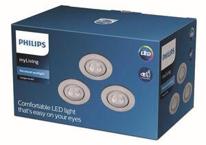 Philips - ΣET 3x Χωνευτά φωτιστικά LED TARAGON LED/4.5W/230V 2,700K