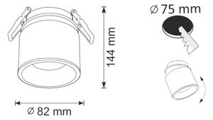 Χωνευτό φωτιστικό σποτ HARON 1xGU10/10W/230V γκρι