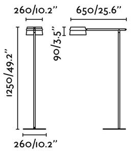 FARO 29569 - LED Dimmable επιδαπέδια λάμπα αφής LOOP LED/6W/230V