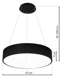 LED Πολύφωτο κρεμαστό με σύρμα OHIO BLACK LED/24W/230V