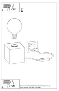 Επιτραπέζια λάμπα ABEL 1xE27/60W/230V σκυρόδεμα