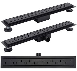 REA GREEK Matte Black Linear Drain - μην ανάβετε