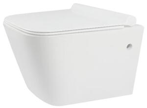 Λεπτή επιτοίχια λεκάνη τουαλέτας Rea Ryan Rimless Duroplast