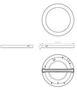 Globo 12379-18B - Φωτιστικό οροφής LED LASSE LED/18W/230V