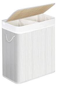 Καλάθι απλύτων, Songmics, 100L, Λευκό, LCB64WT, 51 x 31 x 60 cm