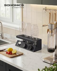 Suport uscare vase / sticle Songmics, Paxton, Negru, 30x13.7x11.7 cm