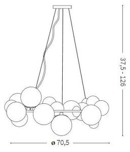 Ideal Lux - LED Κρεμαστό πολύφωτο DNA 25xG9/3,2W/230V