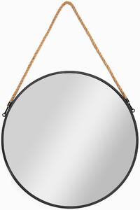 Καθρέφτης σε σχοινί, μαύρος, 50 cm BBJ-50R