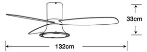 Lucci Air 210661- LED Dimmable ανεμιστήρας FLUSSO 1xGX53/18W/230V ξύλο/λευκό+RC