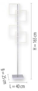 Paul Neuhaus 817-55 - Λάμπα δαπέδου LED Dimmable INIGO 4xLED/8W/230V + RC