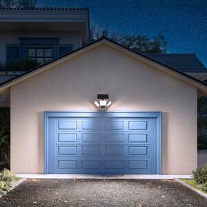 Philips Φωτιστικό LED με ηλιακή ενέργεια Zyren, μαύρο, 5.000 K, αισθητήρας, IP65, Μαύρο, Πλαστικό