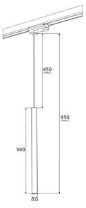 Argon 4330 - LED Πολύφωτο κρεμαστό για σύστημα ράγας ELBRUS LED/4,5W/230Vλευκό