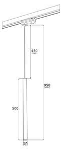 Argon 4319 - Πολύφωτο LED σε σχοινί για σύστημα ράγας ELBRUS LED/4,5W/230V ορείχαλκος