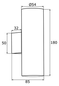 Argon 0912 - Φωτιστικό τοίχου MITOS 2xGU10/5W/230V χρώμιο