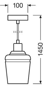 Ledvance - Κρεμαστό φωτιστικό JAR 1xE27/40W/230V πορτοκαλί