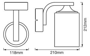 Ledvance - Φωτιστικό τοίχου εξωτερικού χώρου CYLINDER 1xE27/60W/230V IP43 λευκό