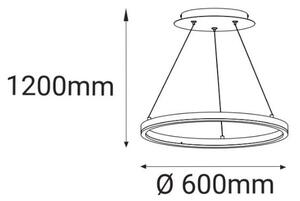 LED2 - Κρεμαστό πολύφωτο CIRCLE LED/42W/230V