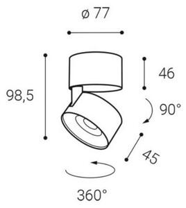 LED2 - Φωτιστικό σποτ LED KLIP ON LED/11W/230V μαύρο