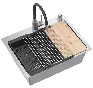 Νεροχύτης από ατσάλι LUKE 110 ( 58x 45 cm) x 20 cm WORKSTATION