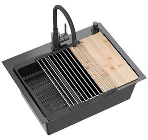 Νεροχύτης από μαύρο ατσάλι LUKE 110 WORKSTATION