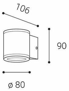 LED2 - Φωτιστικό τοίχου εξωτερικού χώρου MIDO 1xGU10/50W/230V ανθρακί IP54