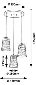 Rabalux - Πολύφωτο ράγα 3xE27/40W/230V