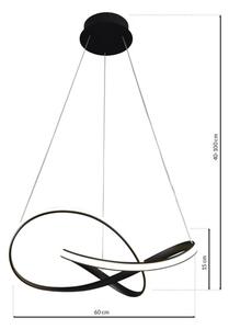 LED Πολύφωτο κρεμαστό CAPPIO LED/36W/230V μαύρο