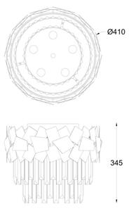 Brilagi - LED Κρυστάλλινο φωτιστικό οροφής MIRAGE 5xE14/40W/230V