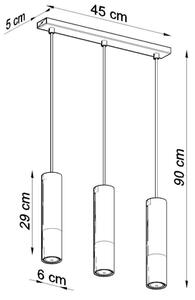 Sollux SL.0948 - Κρεμαστό φωτιστικό οροφής LOOPEZ 3xGU10/10W/230V μαύρο/χάλκινο