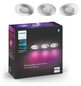 Philips-ΣΕΤ 3xLED RGB Dimmable φωτιστικά μπάνιου Hue 1xGU10/5,7W/230V IP44